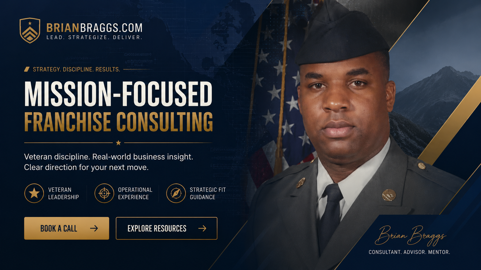Brian Braggs in U.S. Army uniform — Veteran Franchise Consultant
